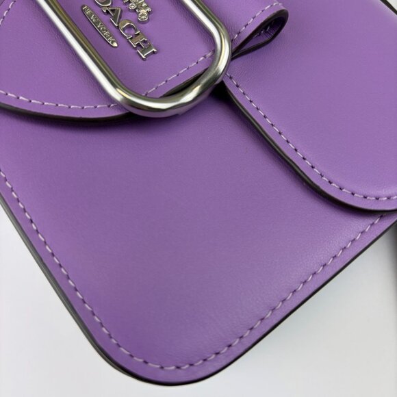 Coach CL416 Morgan Square Crossbody Bag IN IRIS - Picture 9 of 10